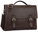 Banuce Vintage Faux Leather Briefcase for Men PU Business Tote Messenger Satchel 14" Laptop Bag