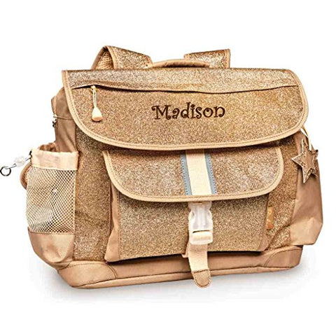 Personalized Bixbee "Sparkalicious" Glitter Backpack - Gold (Medium)
