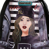 Studded Street Chic Printed Backpack