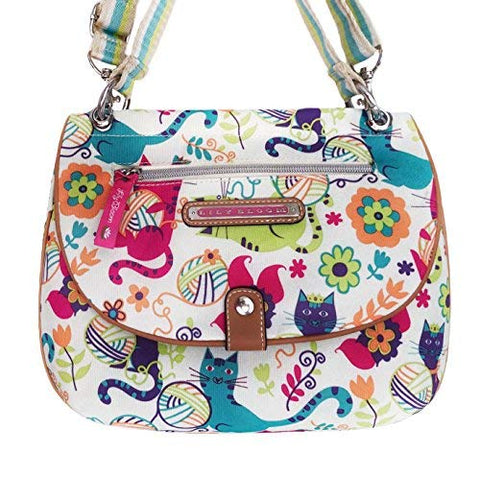 Lily Bloom QUINN CONVERTIBLE Crossbody Bag, Feline Fun, Eco Friendly