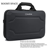 NiceEbag Rugged Armor Laptop Briefcase Messenger Bag with Rainproof Resilient Shock Absorption