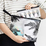 Fashion Women Travel Cosmetic Bags PVC Clear Leaf Makeup Organizer Lady Large Necessary Toiletry