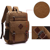 Aidonger Vintage Canvas Laptop Backpack School Backpack (Khaki)