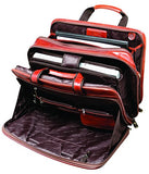 Mancini Italian Leather 15.4" Laptop Briefcase - Brown