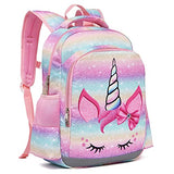 Backpack for Girls,Octsky Kids backpacks Preschool Kindergarten Bookbag Cute Lightweight With Chest Strap and Lunchbox (Unicorn)
