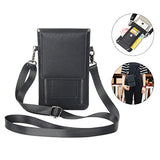 Leather Hicking Messenger Shoulder Bag, Rosa Schleife Practical Ladies Men Double Layer Zipper