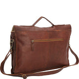 Sharo Leather Bags Soft Leather Laptop Messenger Bag And Brief Xl (Brown)