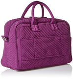 Vera Bradley womens Iconic Compact Weekender Travel Bag, Microfiber, Gloxinia Purple, One Size
