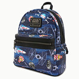 Loungefly Star Wars Chibi Ships Mini Backpack and Wallet Set (Multi)