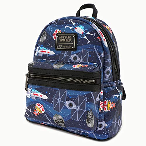 thumbnail image 2 of Loungefly Star Wars Kawaii Character Purse Wallet – R2-D2 & Lady Design, Faux Leather Clutch 2 of 6