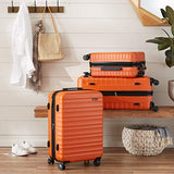 AmazonBasics Hardside Carry On Spinner Travel Luggage Suitcase - 21 Inch, Orange