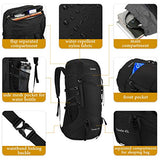 Gonex 45L Packable Travel Backpack, Lightweight Daypack for Hiking, Camping & Travelling Black