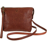 Will Leather Goods Opal Zip Pouch Crossbody Purse Cognac, One Size