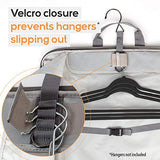 Prottoni 44-Inch Suit Carrier For Travel - Garment Suitcase With Toiletry Bag (Black + Clear Toiletry Bag, 44")