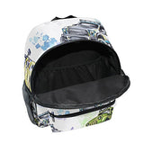 GIOVANIOR Cartoon Monster Trucks Lightweight Travel School Backpack for Boys Girls Kids