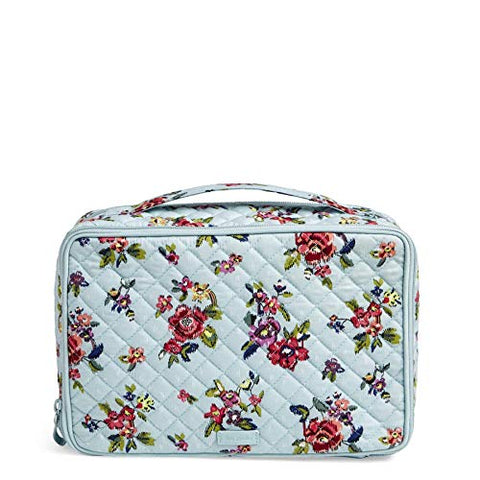 Vera Bradley Iconic Large Blush & Brush Case, Signature Cotton, Water Bouquet