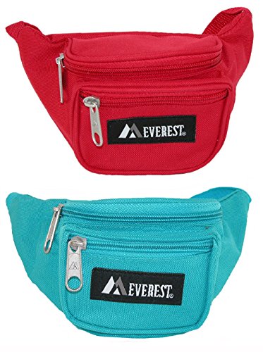 Everest Unisex Fabric Fanny Pack Waist Bag – Basic Customizable Design In Black