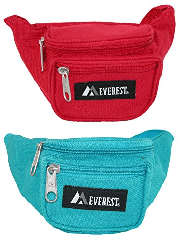 everest Junior - Signature Waist Pack - Black Set of Two Parent (Red and Turquoise, One Size)