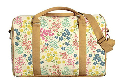 Seamless Ditsy Floral Pattern Printed Canvas Duffle Luggage Travel Bag Was_42