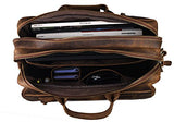 Devil Hunter 18 Inch Vintage Buffalo Leather Messenger Satchel Laptop Briefcase Men'S Bag Crazy