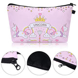 6 Pieces Makeup Bag Toiletry Pouch Waterproof Cosmetic Bag with Zipper Travel Packing Bag 8.7 x 5.3 Inch Small Cosmetic Bag Accessory Organizer for Women and Men (Unicorn Style)