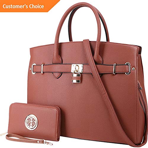 Sandover Dasein Faux Leather Satchel with Matching Wallet 5 Colors | Model LGGG - 4155 |