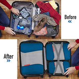 Packing Cubes Travel Organizer Cubes for Luggage 4xMedium Deep blue