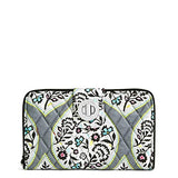 Vera Bradley Women's RFID Turnlock Wallet-Signature, Heritage Leaf, One Size