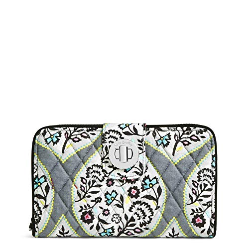 Vera Bradley Women's RFID Turnlock Wallet-Signature, Heritage Leaf, One Size