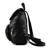 S Kaiko Pu Leather Backpack Casual Daypacks School Backpack For Women Rucksack Travel Backpack