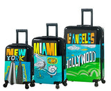 Mia Toro Lebo-Destination USA Luggage 3 Piece Set