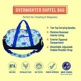 Wildkin Kids Overnighter Duffel Bags for Boys & Girls, Measures 18 x 9 x 9 Inches Duffel Bag for Kids, Carry-On Size & Ideal for School Practice or Overnight Travel, BPA-free (Dinosaur Land)