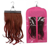 Baoblaze 3 Pieces Portable Dustproof Hair Extensions Wigs Stand Storage Case with Hanger Carrier