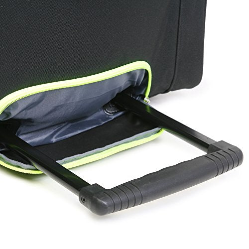 Fila 7Pocket Large Rolling Duffel Bag, Grey/Neon Lime One Size