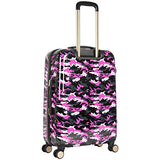 Aimee Kestenberg Women's Sergeant 24" Camo Printed Hardside Expandable 8-Wheel Spinner Checked Luggage, Pink