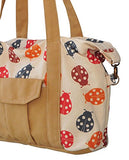 Ladybug Ladybug Print Picnic, Shopping Multi-Purpose Canvas Zipper Bag
