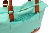 Women Ladies Canvas Travel Weekender Bag Overnight Carry-on Tote Shoulder Bag Duffel in Trolley