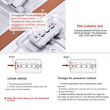 Unitravel Aluminum Frame Hardside Luggage Vintage Travel Suitcase Spinner Wheels TSA