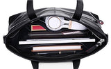 Saierlong New Mens Black Genuine Leather Briefcase Shoulder Laptop Business Bag