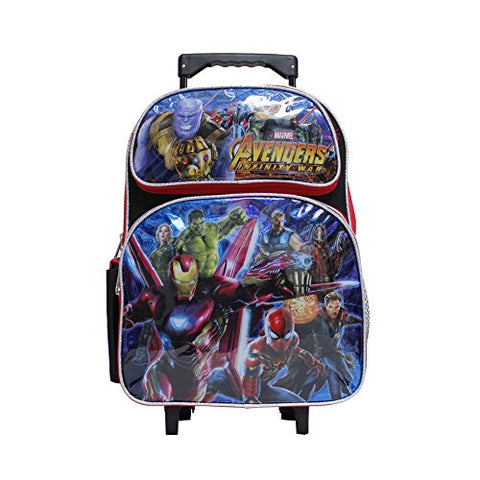 Marvel Avengers Infinity War Black & Red Small 12" Boy's Rolling School Backpack