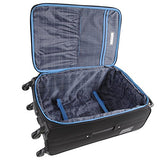 Perry Ellis Men'S Tribute Carry On/Check In Spinner Luggage Set, Black