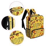 LORVIES Autumn Bature Floral Elements School Bag for Student Bookbag Women Travel Backpack Casual Daypack Travel Hiking Camping