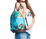 homehot Abstract Ropes knapsack ScrollStyleBranches Clear Drawstring Bag Tan