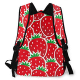 Multi leisure backpack,Strawberry Themed Botany Seeds Yummy Food Org, travel sports School bag for adult youth College Students