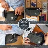 Zero Grid Money Belt w/RFID Blocking - Concealed Travel Wallet & Passport Holder