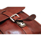 Floto Leather Buckle Strap Briefcase Bag, Messenger Bag