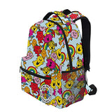 Mr Men & Little Miss Backpack for Girls, Large Capacity Schoolbag, Cartoon Mini Travel Bag