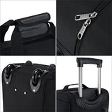 Rolling Duffel Bag, Water Repellent Wheeled Duffel Carry On Luggage 20inch Black