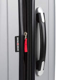 SwissGear 7585 Hardside Spinner Luggage, Silver, Checked-Medium 23-Inch