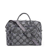 Vera Bradley Iconic Grand Weekender Travel Bag, Signature Cotton, Charcoal Medallion, One Size
